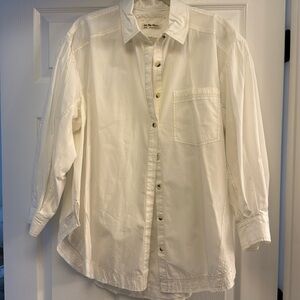 Long sleeve, oversized, cotton shirt, size medium